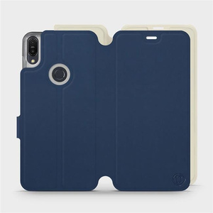 Hülle für Asus Zenfone Max Pro M1 ZB602KL - Farbe Marineblau mit Platin