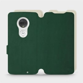 Hülle für Motorola Moto G7 - Farbe Grün mit Platin