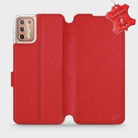 Hülle für Motorola Moto G9 Plus - Farbe Red Leather