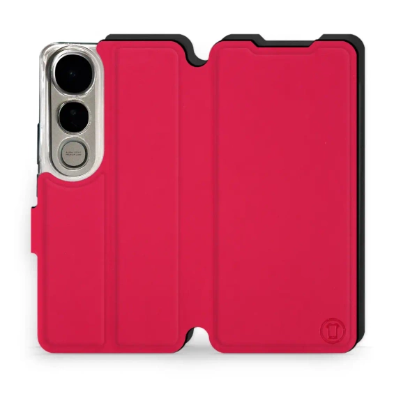 Hülle für Vivo V50 Lite - Farbe Rot mit Schwarz