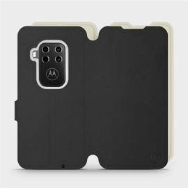 Hülle für Motorola One Zoom - Farbe Schwarz mit Platin