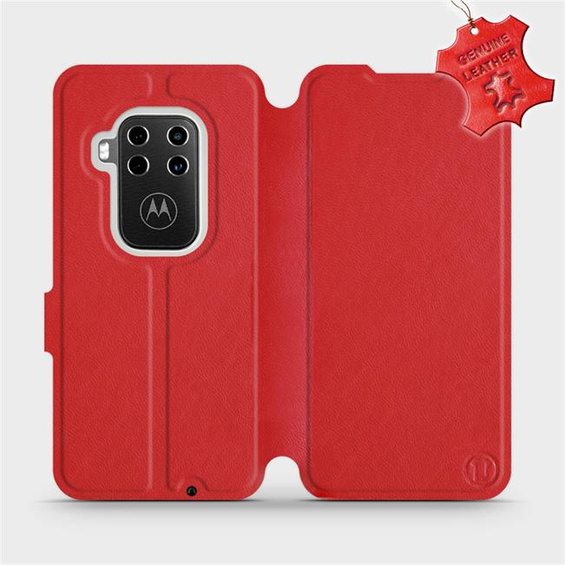 Hülle für Motorola One Zoom - Farbe Red Leather
