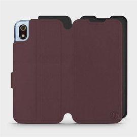 Hülle für Xiaomi Redmi 7A - Farbe Burgund mit Schwarz