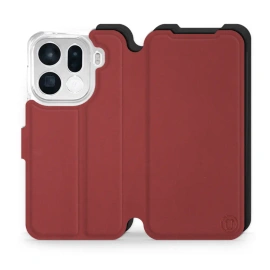 Hülle für OPPO Find X9 pro - Farbe Dunkelrot mit Schwarz