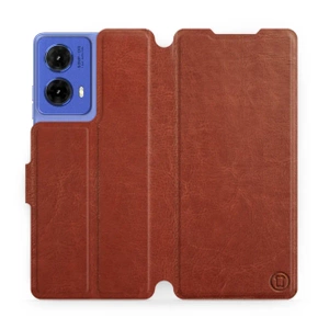 Hülle für Motorola Moto G85 5G - Farbe Brown&Orange