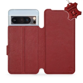 Hülle für Google Pixel 8 Pro - Farbe Dark Red Leather