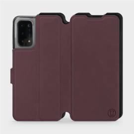 Hülle für OPPO A74 5G - Farbe Burgund mit Schwarz