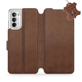 Hülle für Motorola Moto G82 5G - Farbe Brown Leather