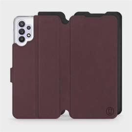 Hülle für Samsung Galaxy A32 5G - Farbe Burgund mit Schwarz