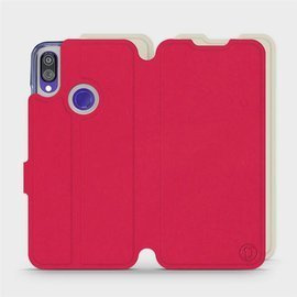 Hülle für Xiaomi Redmi Note 7 - Farbe Rot mit Platin