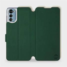 Hülle für Motorola Moto E32s - Farbe Grün mit Platin