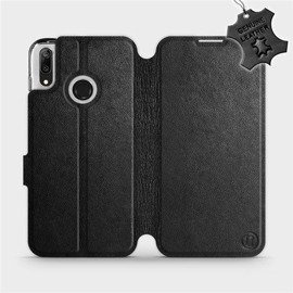 Hülle für Huawei Y7 2019 - Farbe Black Leather