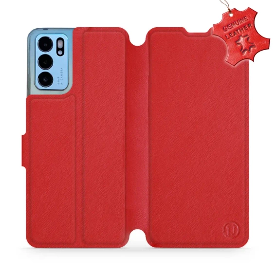 Hülle für OPPO Reno 6 5G - Farbe Red Leather