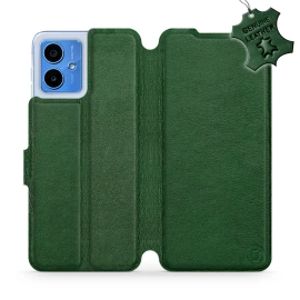 Hülle für Motorola Moto G14 - Farbe Green Leather