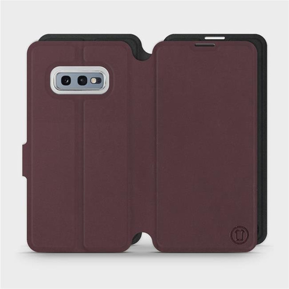 Hülle für Samsung Galaxy S10e - Farbe Burgund mit Schwarz