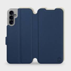 Hülle für Samsung Galaxy A14 4G - Farbe Marineblau mit Platin