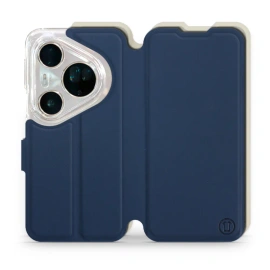 Hülle für Huawei Pura 80 Ultra - Farbe Marineblau mit Platin