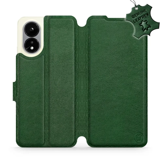Hülle für OPPO A38 - Farbe Green Leather