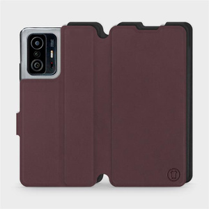 Hülle für Xiaomi 11T Pro - Farbe Burgund mit Schwarz