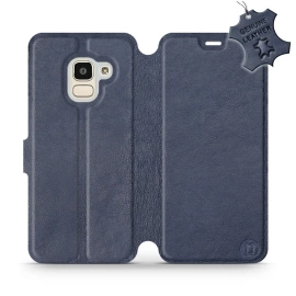 Hülle für Samsung Galaxy J6 2018 - Farbe Blue Leather