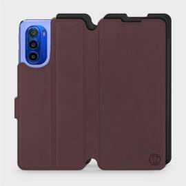 Hülle für Motorola Moto G51 5G - Farbe Burgund mit Schwarz