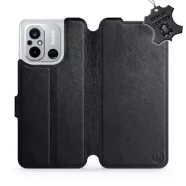 Hülle für Xiaomi Redmi 12C - Farbe Black Leather