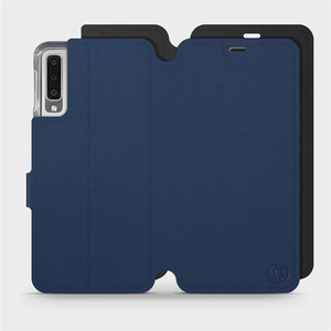 Hülle für Samsung Galaxy A7 2018 - Farbe Marine mit Schwarz
