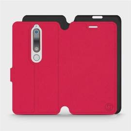 Hülle für Nokia 6.1 - Farbe Rot mit Schwarz
