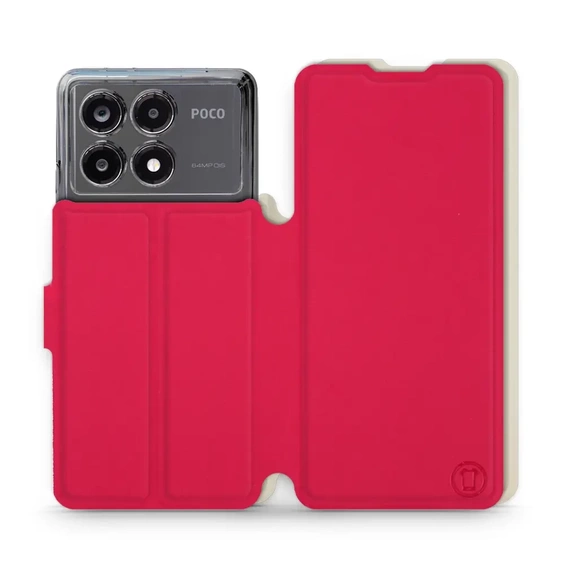 Hülle für Xiaomi POCO X6 Pro - Farbe Rot mit Platin