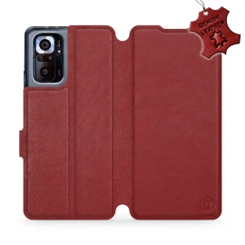 Hülle für Xiaomi Redmi Note 10 pro - Farbe Dark Red Leather