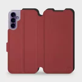 Hülle für Samsung Galaxy A14 5G - Farbe Dunkelrot mit Schwarz